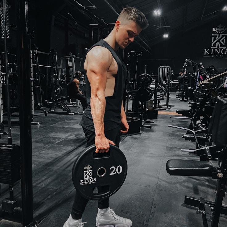 Professional gym with weight equipment